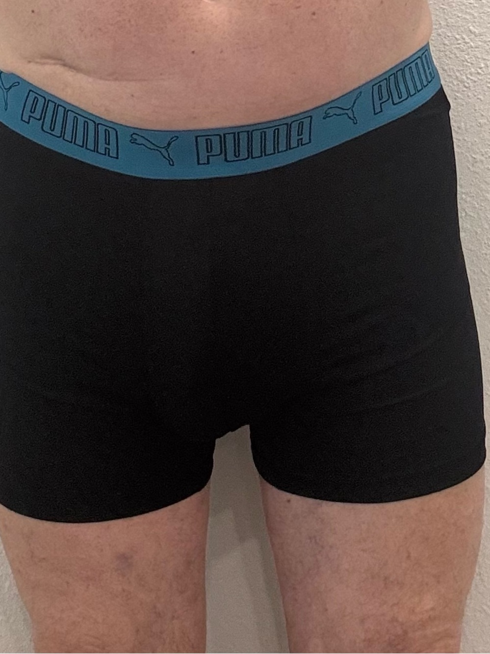 Puma Black Boxer Briefs with Teal Logo Waistband